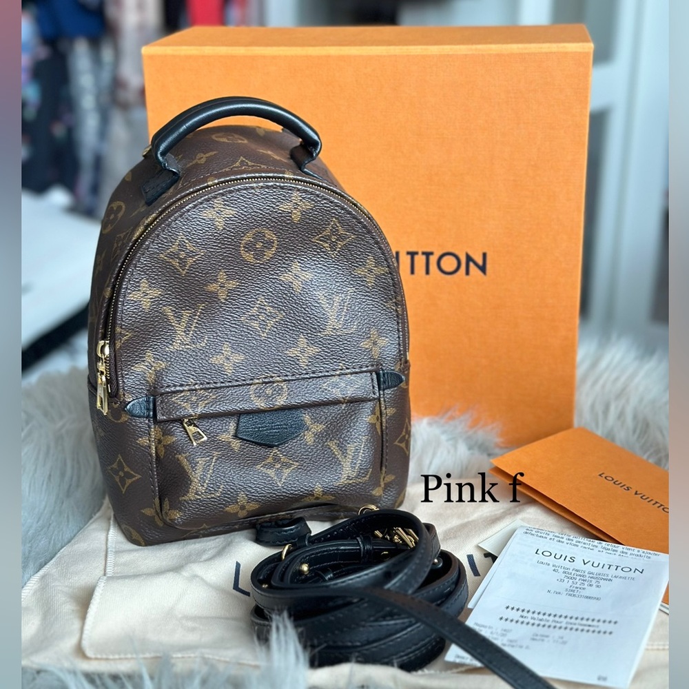 Loui Vuitton Monogram palm spring backpack mini Authentic